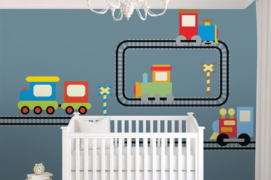 Baby Train Wall Decal Sticker Set Wall Decal