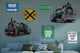 Black Train Wall Decal Sticker Set Wall Decal