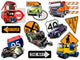 Classic Vehicles and Street Wall Decal Sticker Set Wall Decal