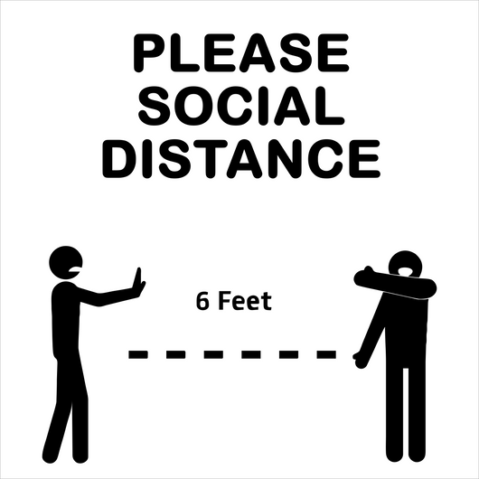 Please Social Distance Decal