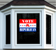 Vote Republican with Elephant Window Sticker