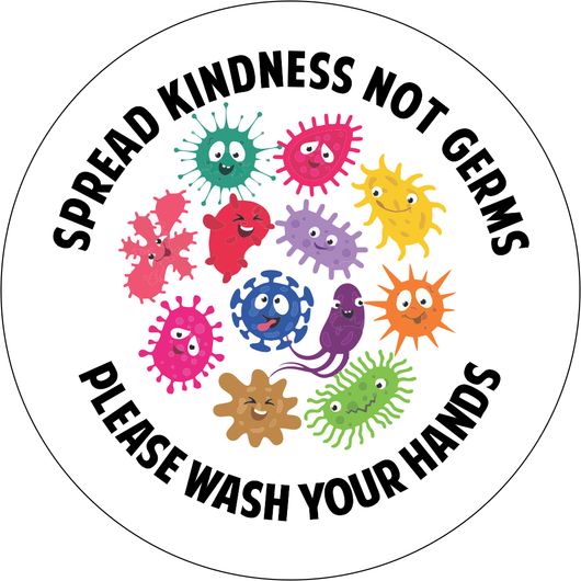 Spread Kindness Not Germs Sticker | Wash Your Hands Sticker