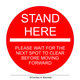 Social Distancing Floor Sticker | Stand Here Floor Sticker | 18"