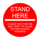 Social Distancing Floor Sticker | Stand Here Floor Sticker | 18"