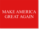 Make America Great Again Window Sticker