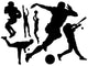 Black Assorted Sports Silhouettes Wall Decal