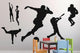 Black Assorted Sports Silhouettes Wall Decal