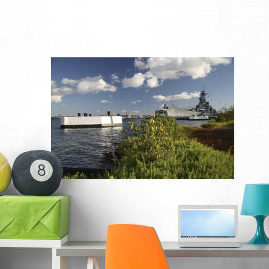Uss Missouri Berthed Pier Side Wall Decal