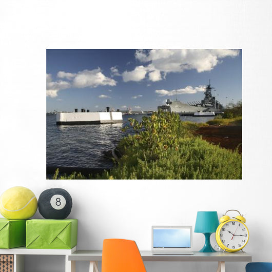 Uss Missouri Berthed Pier Side Wall Decal