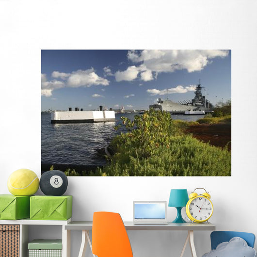 Uss Missouri Berthed Pier Side Wall Decal