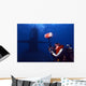Underwater Photographer Takes Photos Wall Decal