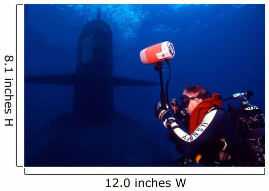 Underwater Photographer Takes Photos Wall Decal