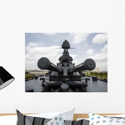 Battleship Uss Texas Wall Decal Design 2 shown on a wall