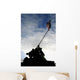 Silhouette Iwo Jima Statue Wall Decal