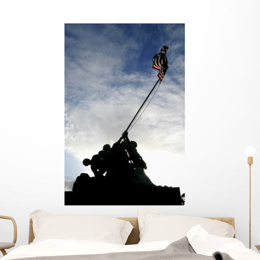 Silhouette Iwo Jima Statue Wall Decal