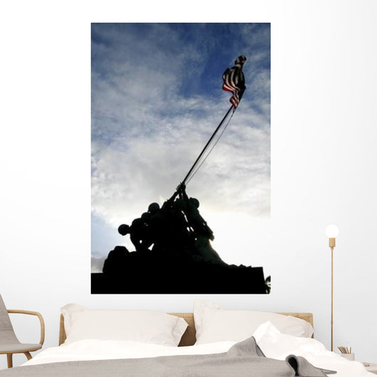 Silhouette Iwo Jima Statue Wall Decal