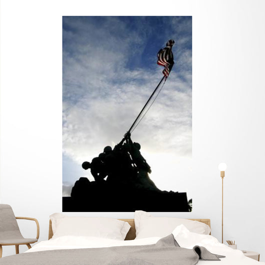 Silhouette Iwo Jima Statue Wall Decal