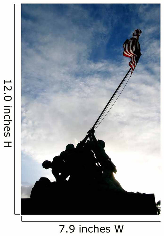 Silhouette Iwo Jima Statue Wall Decal