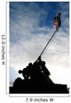 Silhouette Iwo Jima Statue Wall Decal