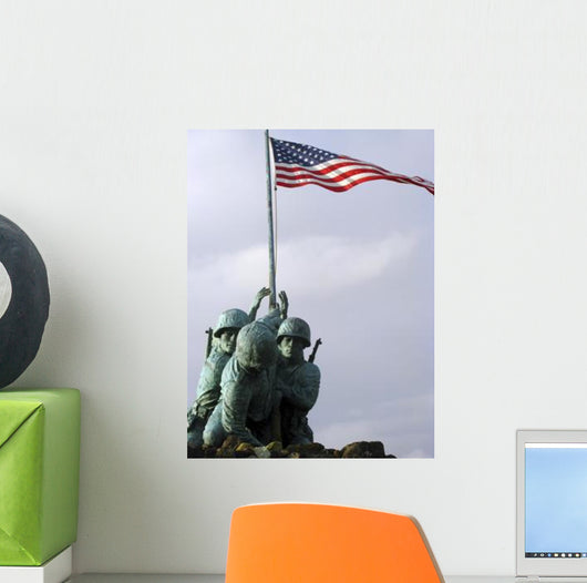 Up Iwo Jima Bronze Wall Decal