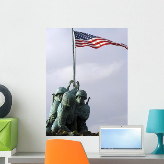 Up Iwo Jima Bronze Wall Decal
