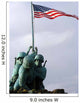 Up Iwo Jima Bronze Wall Decal