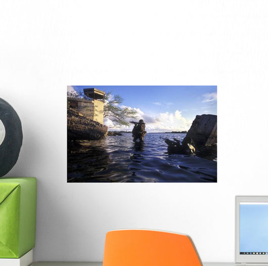Pair Navy Seal Combat Wall Decal Design 1