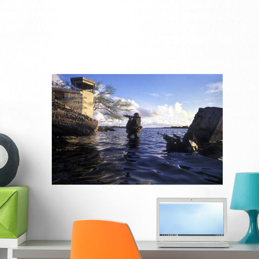 Pair Navy Seal Combat Wall Decal Design 1