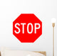 Red Stop Sign Wall Decal