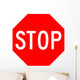 Red Stop Sign Wall Decal