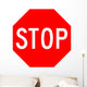 Red Stop Sign Wall Decal
