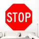 Red Stop Sign Wall Decal