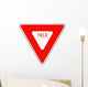 Red Yield Sign Wall Decal