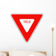 Red Yield Sign Wall Decal