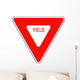 Red Yield Sign Wall Decal