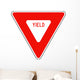 Red Yield Sign Wall Decal