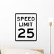 Speed Limit Sign 25 Wall Decal