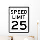 Speed Limit Sign 25 Wall Decal