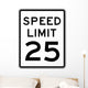Speed Limit Sign 25 Wall Decal