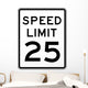 Speed Limit Sign 25 Wall Decal
