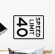 Speed Limit Sign 40mph Wall Decal