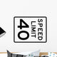 Speed Limit Sign 40mph Wall Decal