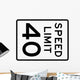 Speed Limit Sign 40mph Wall Decal