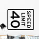Speed Limit Sign 40mph Wall Decal