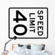 Speed Limit Sign 40mph Wall Decal