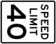 Speed Limit Sign 40mph Wall Decal