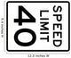 Speed Limit Sign 40mph Wall Decal