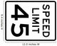 Speed Limit Sign 45mph Wall Decal
