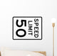 Speed Limit Sign 50mph Wall Decal