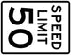 Speed Limit Sign 50mph Wall Decal